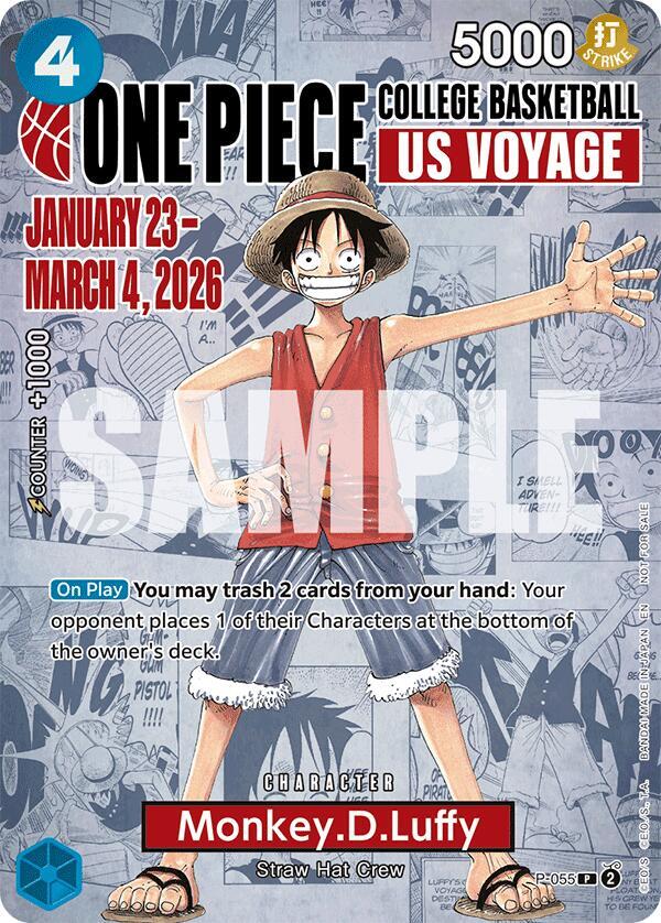 One Piece TCG: Monkey D Luffy (055) College Basketball US Voyage Promo