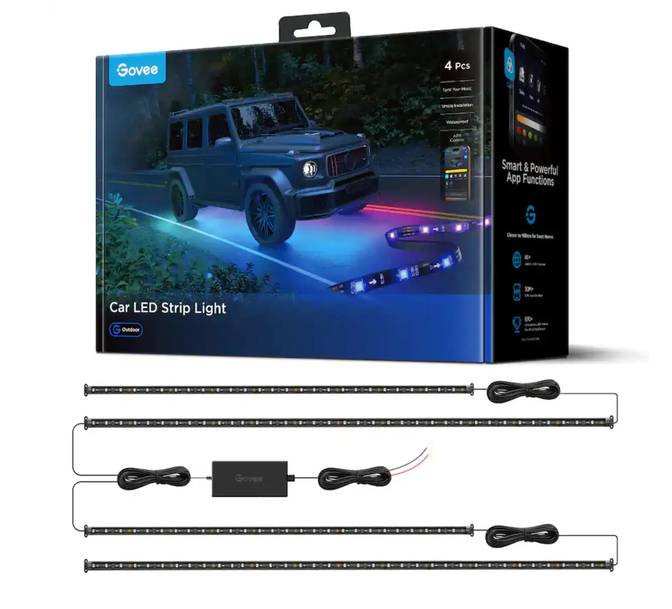 Govee RGBIC Car Underglow Lights Enforce Records