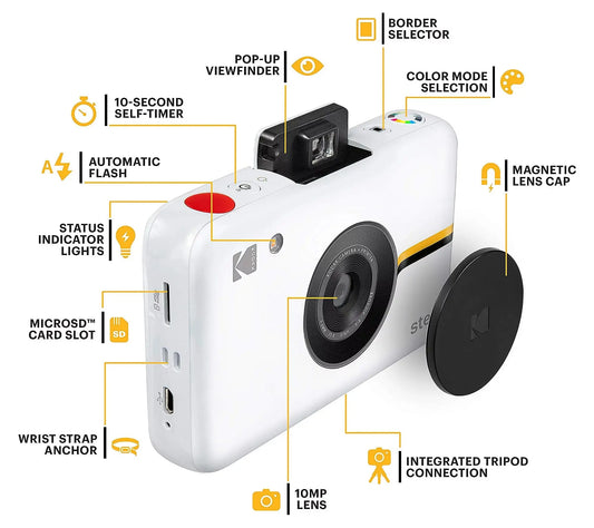 Kodak Step Digital Instant Camera 10MP w/ ZeroInk Technology Enforce Records