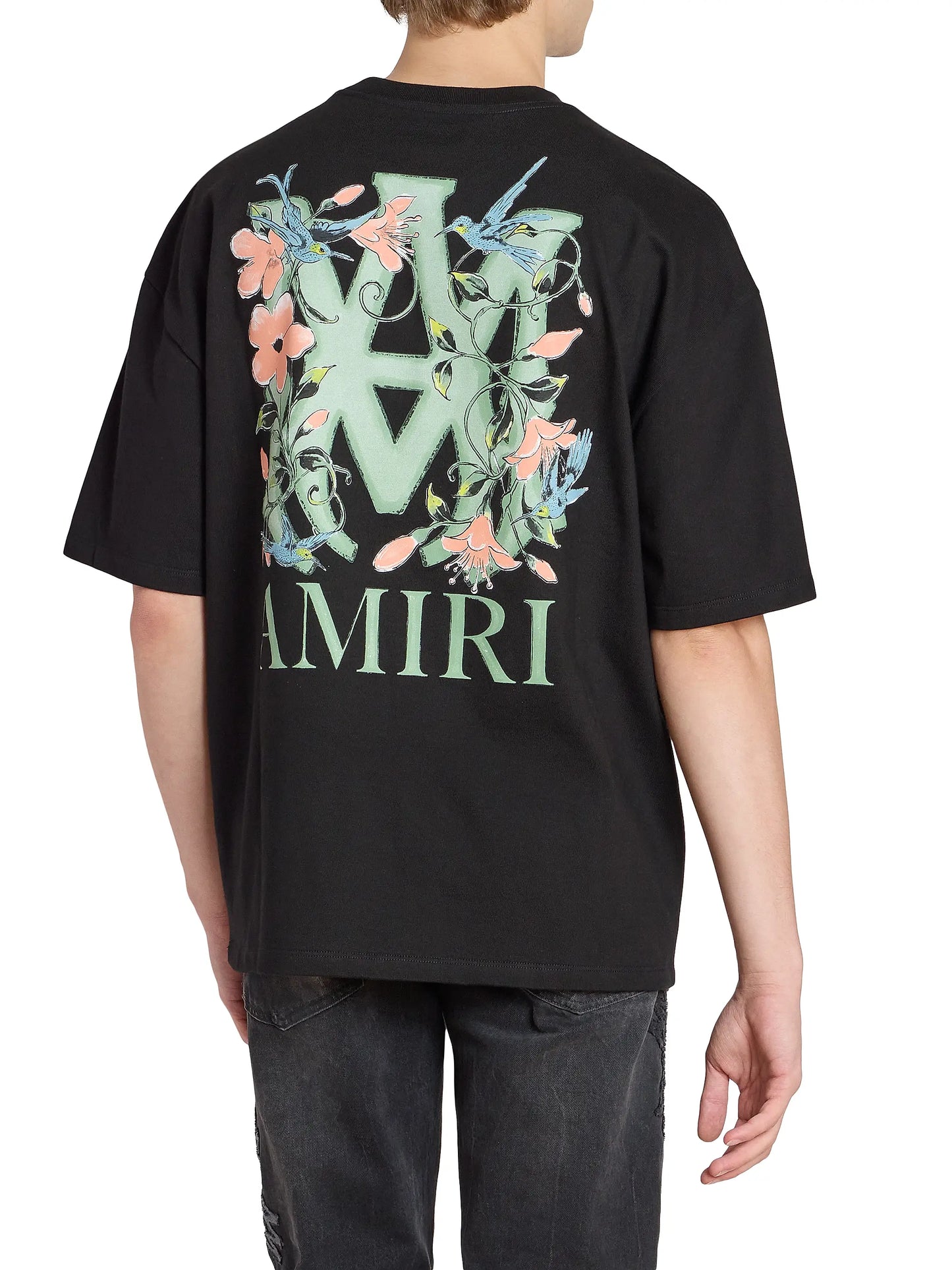 Amiri MA Floral Logo Oversized T-Shirt