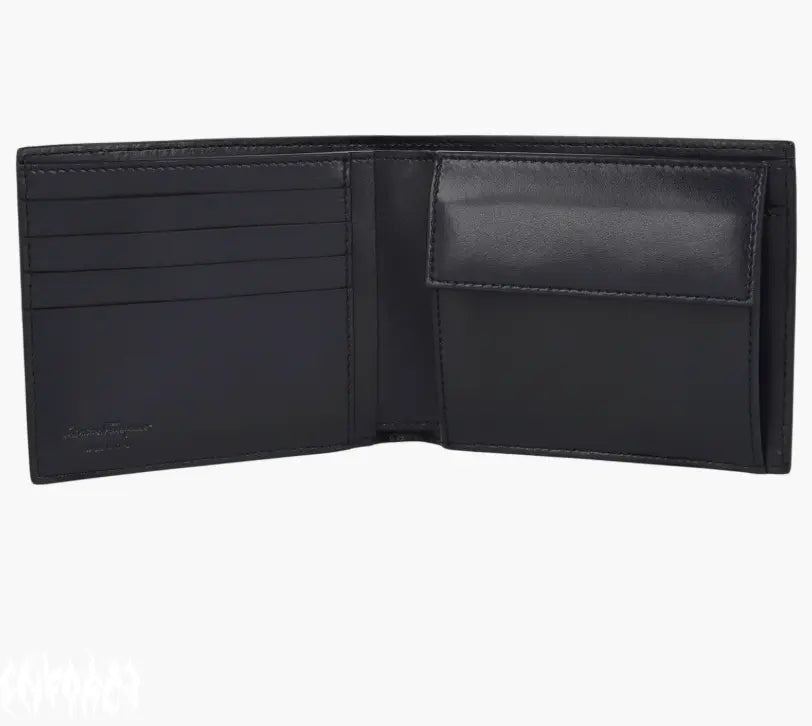 FERRAGAMO Crosta Polo Bifold Wallet Enforce Records