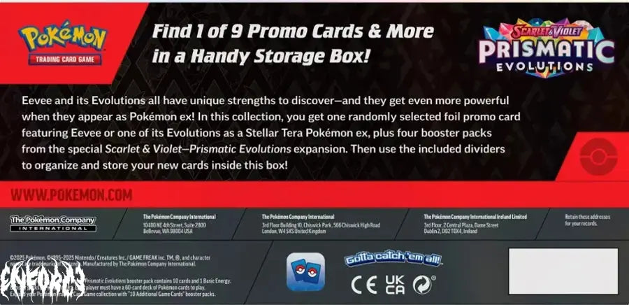 Prismatic TCG: Prismatic Evolutions Surprise Box Enforce Records
